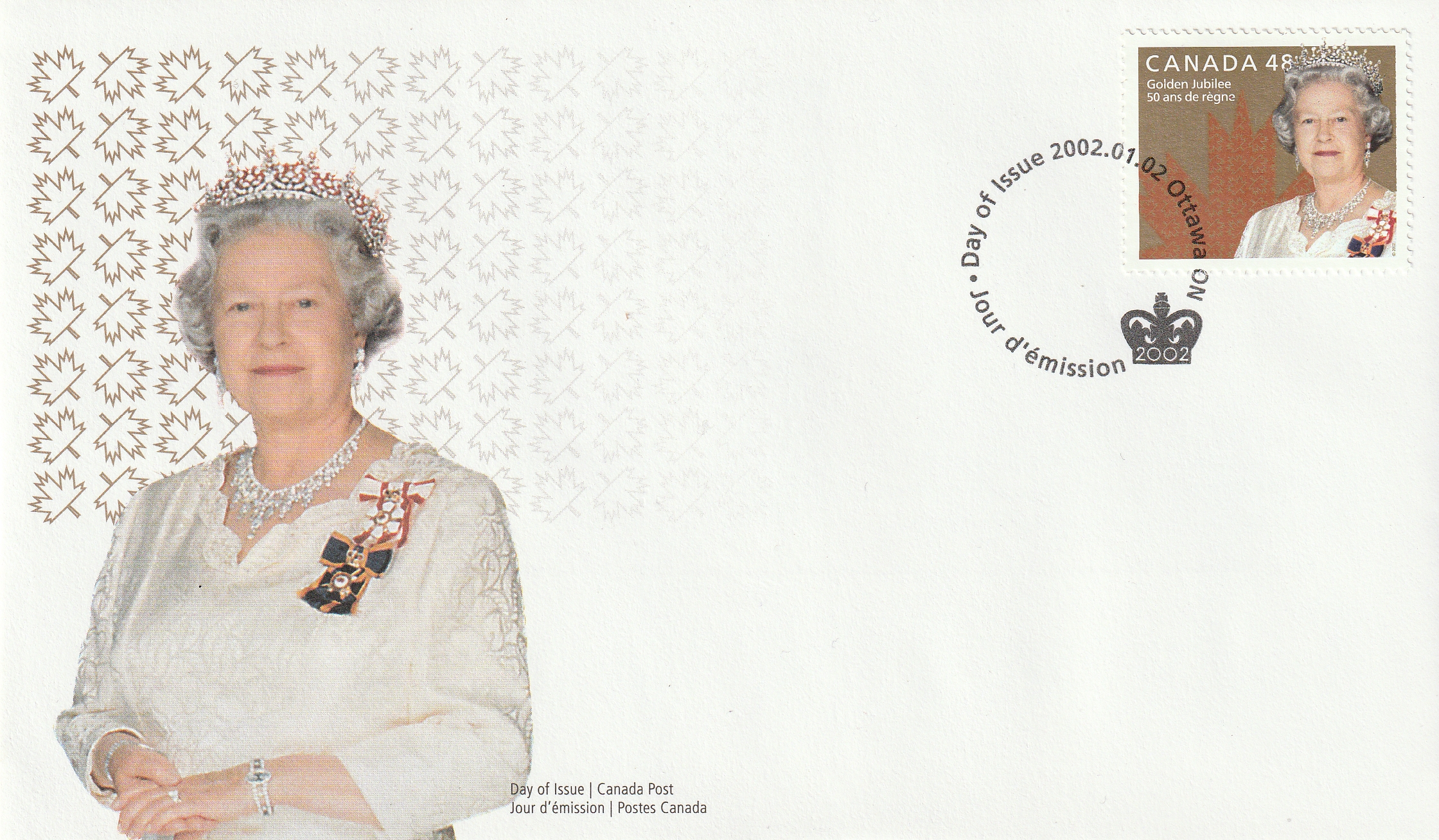 2002 Canada #1932 Queen Elizabeth II Golden Jubilee FDC