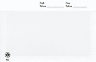 Dealer's form 102 white card with a plastic pocket to protect your stamps. There are fields for the identification of stamps by number & pricing details may be added. Each package contains 100 cards.