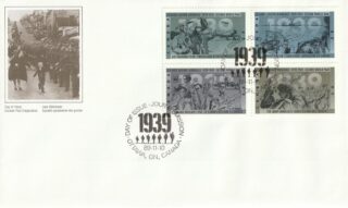 1989 Canada #1263a World War II - 1939 FDC