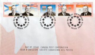 1998 Canada #1709f - 1709j Provincial Premiers FDC