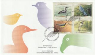 2000 Canada #1842a Birds of Canada - 5 FDC