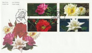 2001 Canada #1911 - 1914 Roses FDC