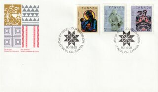 1990 Canada #1294 - 1296 Christmas (Native Nativity) FDC