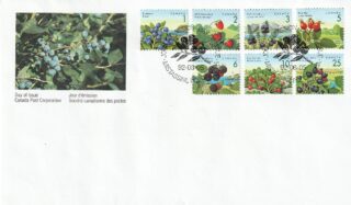 1992 Canada #1349 - 1355 Edible Berries FDC