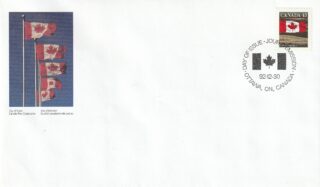 1992 Canada #1359 Flag over Prairie FDC
