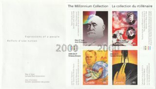 2000 Canada #1825 The Millennium Collection 8 - Humanitarians and Peacekeepers FDC
