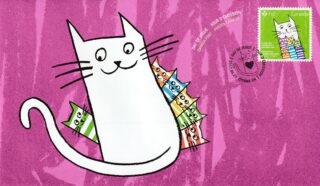 2017 Canada #B26 Canada Post Community Foundation - Stylized Cats FDC