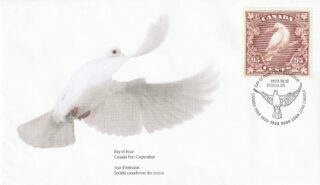 1999 Canada #1814 Millennium Issues (Dove) - Dove of Peace on Branch FDC