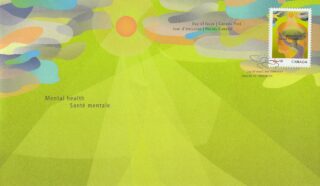 2009 Canada #B15 Mental Health - Natural scenery flowing through outline of human figure FDC