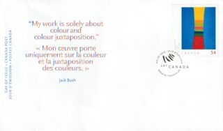 2009 Canada #2321 Art Canada: Jack Bush - Striped Column FDC