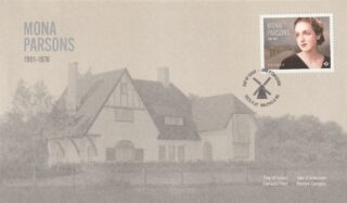 Commemorative first day cover honoring Mona Parsons.