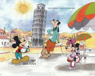 1991 Bhutan #968 Wonders of the World: The Leaning Tower of Piza, Italy