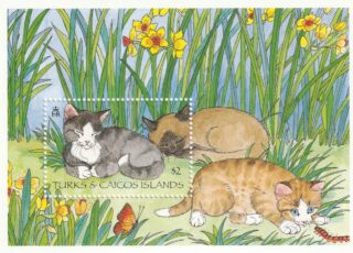 1995 Turks and Caicos Islands #1151 Domestic Cats