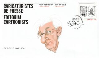 2021 Canada #3300 Editorial Cartoonists: Serge Chapleau FDC
