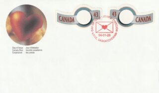1994 Canada #1507 & 1508 Greetings Booklet - 1 FDC