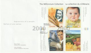 2000 Canada #1833 The Millennium Collection - 16 Food, Glorious Food! FDC
