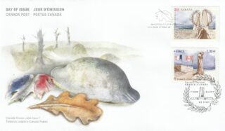 2017 Canada #2981a & France 5216 Battle of Vimy Ridge 100th Anniversary FDC