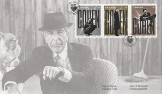 2019 Canada #3196 - 3198 Leonard Cohen FDC