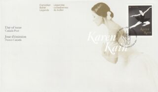 Commemorative Canadian stamp honoring ballet legend Karen Kain.