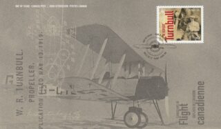 Vintage Canadian aviation stamp featuring W.R. Turnbull.