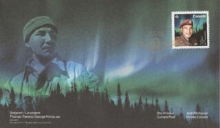 Commemorative stamp honoring Sergeant Thomas George Prince.