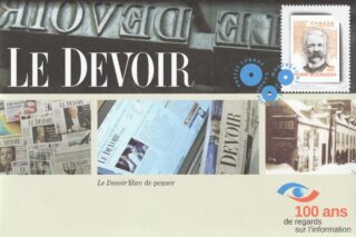 2010 Canada #S82 Le Devoir, 100th Anniversary (1910 - 2010) SEC