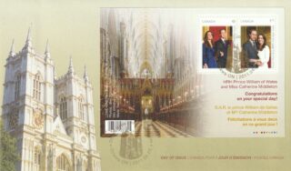 2011 Canada #2465b Royal Wedding: Catherine Middleton and Prince William FDC